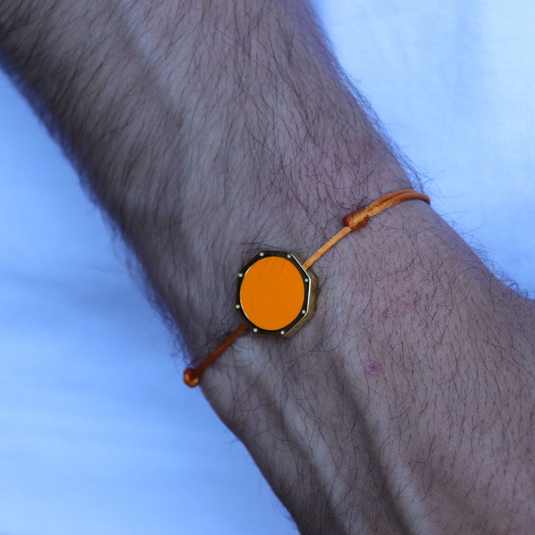 BRACELET DAN OR ORANGE LAVE