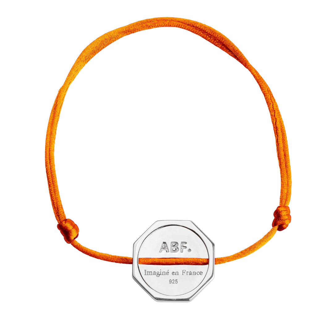 BRACELET DAN ARGENT ORANGE LAVE