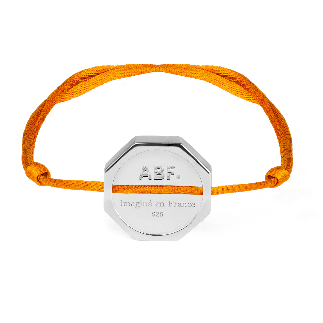 BRACELET DAN ARGENT ORANGE LAVE