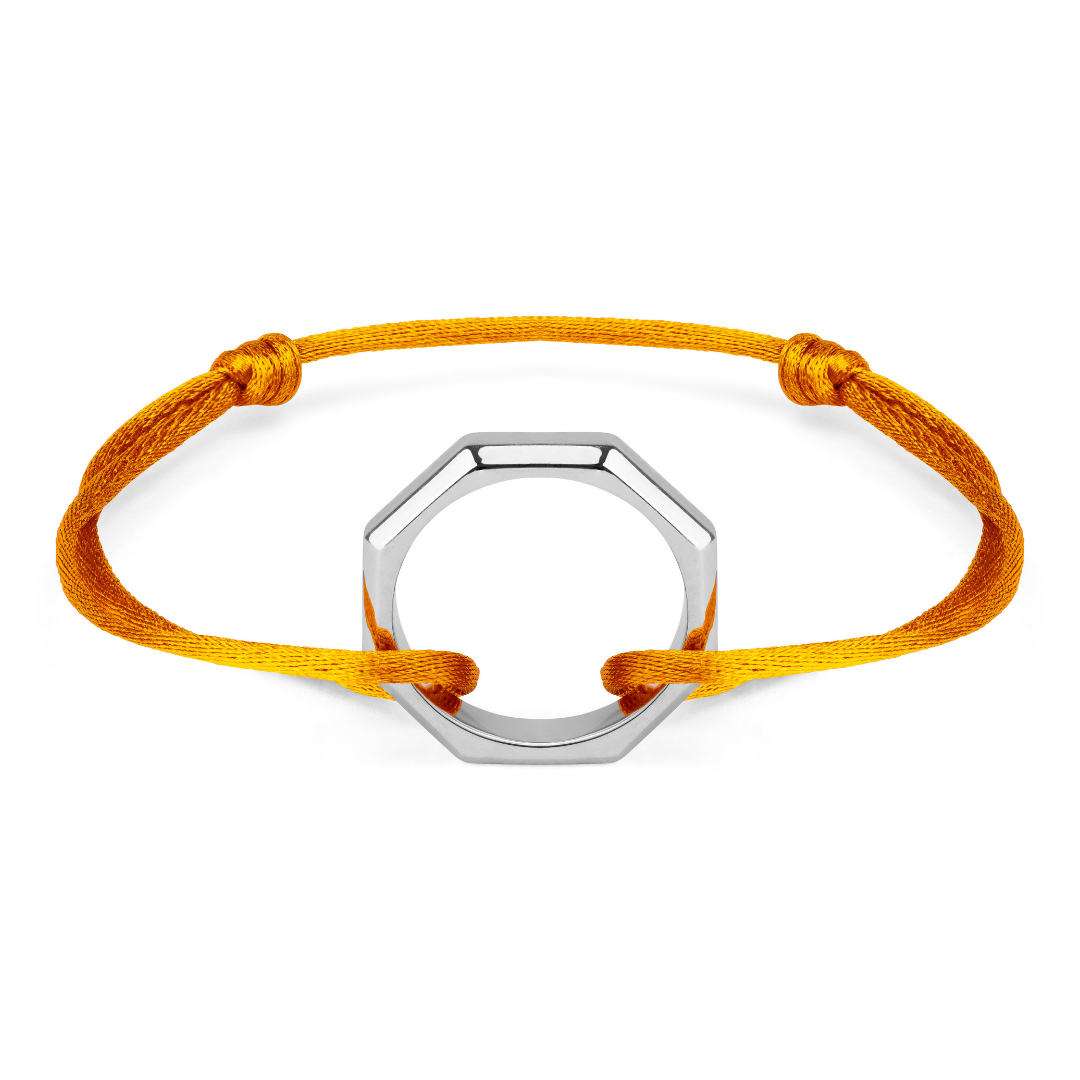 BRACELET GUS ARGENT ORANGE LAVE