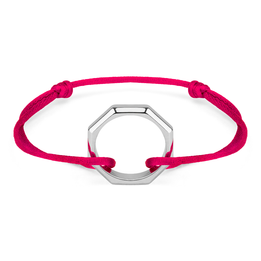 BRACELET GUS ARGENT CERISE