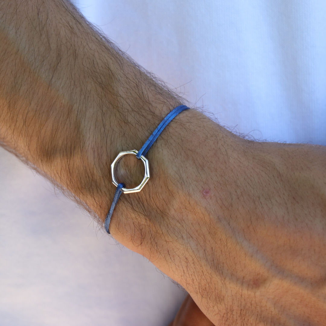 BRACELET GUS ARGENT BLEU OCÉAN