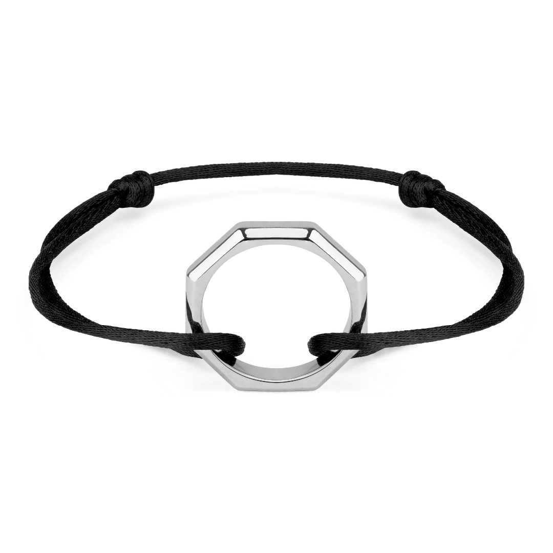 BRACELET GUS ARGENT NOIR