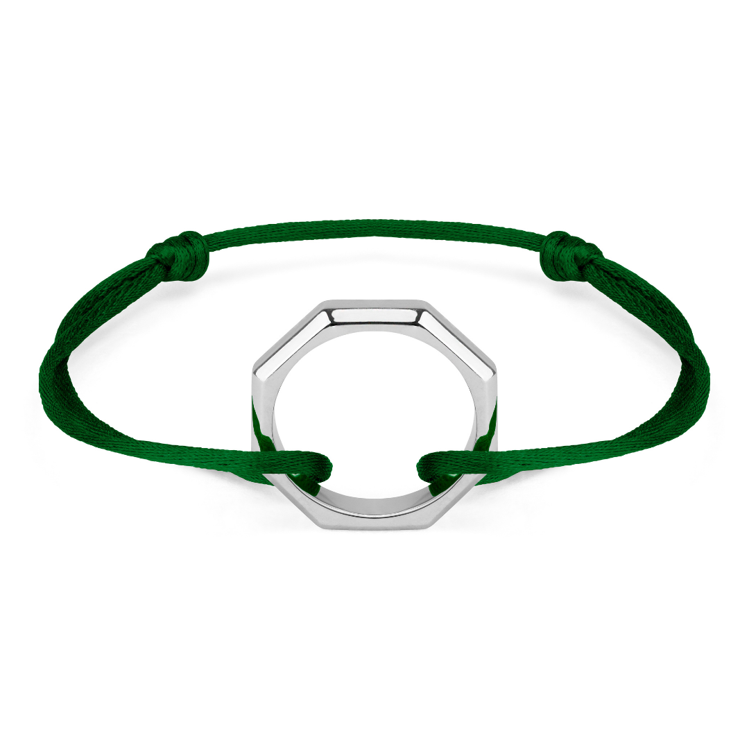 BRACELET GUS ARGENT VERT SAPIN